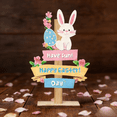 thumbnail image 3 of Desktop Decoration Easter Table Top Decor, Easter Wooden Bunny Ornaments Easter Fireplace Decor, Decorative Signs & Plaques Easter Sign(1pc), 3 of 4