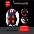 thumbnail image 4 of Heated Waistcoat For Men Women, Lightweight USB Electric Heated Clothing Waistcoat With 3 Heating Level, Waterproof Waistcoat For Fall/Winter, 4 of 9