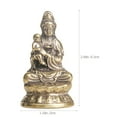 thumbnail image 2 of ColoMX Brass Songzi Guan Yin Ornament Desktop Decor Craft Ornament Decoración del hogar, 2 of 7