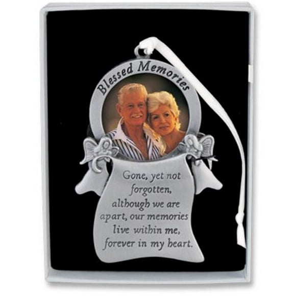 Cathedral Art CO913 Blessed Memories Picture Frame Message Ornament, 2-1/4-Inch