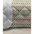 thumbnail image 3 of Mid Century Down Alternative Comforter, Herringbone Pattern in Retro Colors Simple Funky Design of Classic Mosaic Tile, Microfiber Quilt for All Season, 5 Sizes, Multicolor, by Ambesonne, 3 of 3