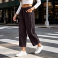 thumbnail image 7 of Hvogkswy Straight Leg Jeans for Women Fashion Drawstring Low Rise Jeans Comfy Stretchy Washed Denim Pants with Pockets, 7 of 7