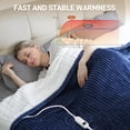thumbnail image 2 of Heated Blanket - King Size Electric Blanket 100" x 90" Soft Flannel Heating Blanket with 10 Time Settings, 6 Heat Settings, Machine Washable with Over-Heat Protection (Navy Blue), 2 of 5