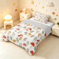 thumbnail image 2 of Homewish Watercolor Plant Mushrooms Twin Comforter Sets,Botanical Fungi Bedding Set,White Red,Light Gray Reversible,2pcs,1 Comforter and 1 Pillowcase, 2 of 7