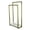 Brass, variant on Kingston Brass SCC8263 Edenscape 33-5/8 Inch Freestanding Pedestal 2-Tier Towel Rack with Wooden Shelf in Antique Brass