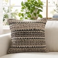 thumbnail image 2 of Ox Bay Drew 18" x 18" Beige/Brown Striped Cotton Blend Adult Decorative Throw Pillow Cover, 2 of 5