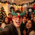 thumbnail image 4 of Christmas Glasses Accessories Party Favors Plastic Fun & Comfortable for Christmas Party Holiday Photo Booth Office Home Christmas Decorations by MPOISVA, 4 of 8