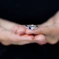thumbnail image 3 of Rosec Jewels Toi Et Moi Promise Ring with Lab Diamond and Sapphire - Ready to Gift for Valentines Day, 925 Sterling Silver, US 4.00, 3 of 6