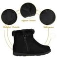thumbnail image 4 of HOMEHOT Girls Boots Faux Fur Lined Winter Snow Boots for Kids Non-slip Zip Closure Black Big Kid 3, 4 of 6