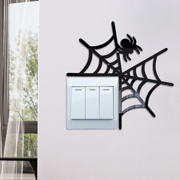 Pegatinas de pared Halloween Nuevo acrílico Espejo Pasta Hogar Interruptores Decoración Pasta de pared Pegatinas de pared
