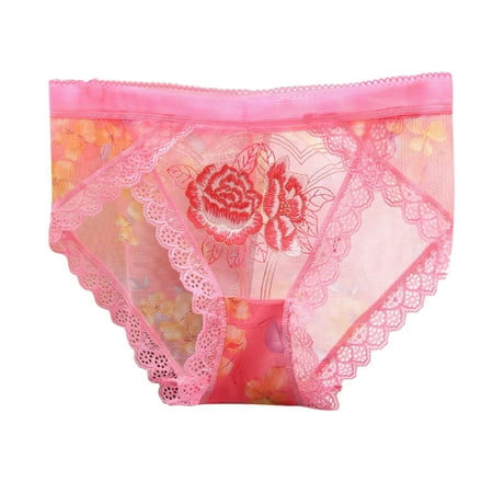 

Cotton Underwear For Women Women s Underwear Cotton Tummy Control High Waisted No Muffin Top Panties Soft Full Coverage Briefs(One Size Watermelon Red)