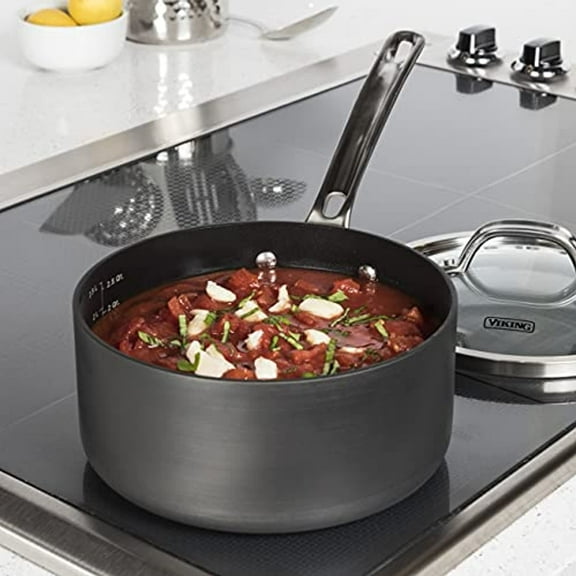 Viking  Hard Anodized Nonstick 3-Quart Sauce Pan with Glass Lid