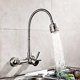 thumbnail image 4 of Kitchen Faucet Wall Mounted Mixer Tap 304 Stainless Steel 360 Rotatable Sink Faucet with Flexible Hose, 4 of 5