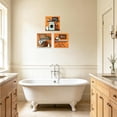 thumbnail image 4 of CCWACPP Laundry Room Decor Wall Art Orange Laundry Sign Picture Canvas Farmhouse Wash Dry Fold Painting Rustic Bathroom Hotel Decor Framed (20.00" x 20.00" x 3PCS), 4 of 5