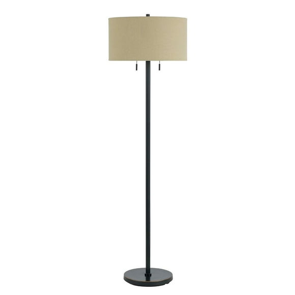 Lámpara de pie Benzara, cuerpo metálico, pantalla, pantalla, cadena