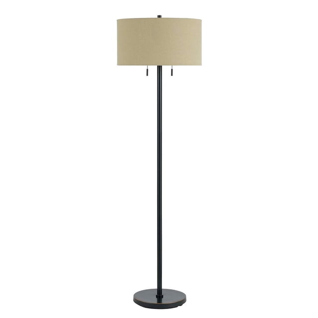 Lámpara de pie Benzara, cuerpo metálico, pantalla, pantalla, cadena