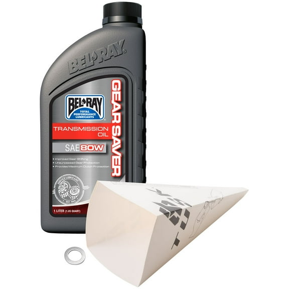 Tusk 2-Stroke Transmission Oil Change Kit Bel-Ray Gear Saver 80W For Kawasaki KX60 1989-2004