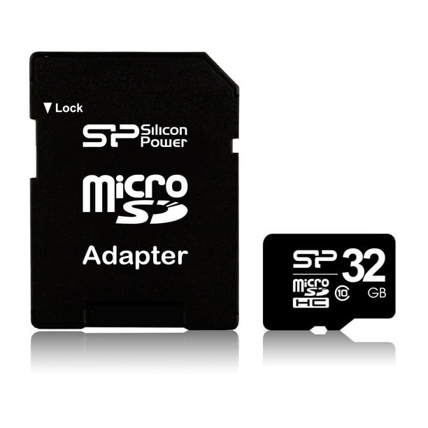 32gb Silicon Power Microsd Memory Card Sdhc Class 10 W Sd Adapter Sp032gbsth010v10sp 40mb Sec Walmart Com Walmart Com