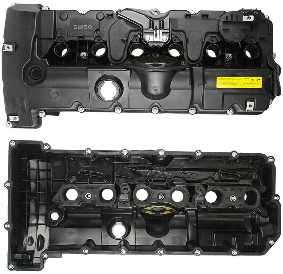 A-Premium Pcs Engine Valve Cover and Ignition Coil Packs Compatible with  BMW E82 128i E90 E91 E92 E93 328i E60 F10 528i E70 X5 E83 X3 E85 E89 Z4 V6  3.0L