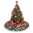 Christmas Tree Skirt with Tie Straps Dark Green Camo Tree Skirt with
