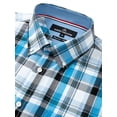 thumbnail image 3 of sogami Men's Plaid Button Up Cotton Long Sleeve Shirts Big & tall Gingham Shirt, 3 of 9