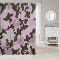 thumbnail image 2 of Manfei Minimalism Camouflage Shower Curtain 72Wx72L, Contemporary Art Camo Shower Curtain 72Wx72L, Gray Pink, 2 of 5