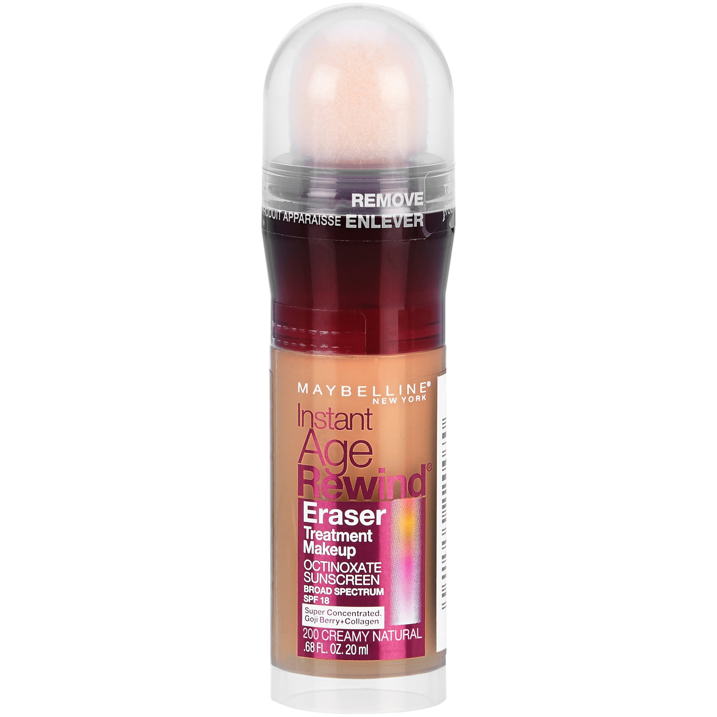 Maybelline Instant Age Rewind Eraser Treatment Makeup, SPF 18, Creamy Natural, 0.68 fl oz