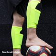 thumbnail image 3 of Double-Layer High Elastic Silk Football Sock Bottomless Sock With Insert Pockets Fluorescent Green L Fangkenuo, 3 of 9