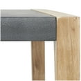 thumbnail image 5 of DecMode 79" x 30" Dark Gray Wood Outdoor Dining Table with Wood Legs, 1-Piece, 5 of 9