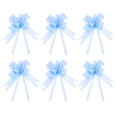 thumbnail image 1 of Unique Bargains 8' Pull Bows Gift Wrapping Pull Bow Rose Pattern Baskets Present Bows Knot Ribbon Light Blue 100 Pcs, 1 of 6