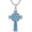 Compass, variant on JKR Compass Celtic Cross Necklace 925 Sterling Silver Turquoise Cross Pendant Faith Irish Amulet Jewelry Gifts for Women Men