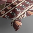 thumbnail image 3 of Red Boho Egyptian Lotus and Circles Pattern Rectangle Tablecloth 60"x84",Waterproof Polyester Rectangle Table Cloth, Wipeable Spillproof Polyester Tablecloth for Dining, Camping, Indoor and Outdoor, 3 of 5