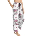 thumbnail image 2 of Daiia Cartoon Poodle Dog Women's Sleep Pant with Pockets and Drawstring,Pajama Pants-Small, 2 of 9
