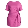 thumbnail image 5 of Terra & Sky Women’s Plus Front Twist Dress with Short Sleeve, Size 0X-5X, 5 of 5