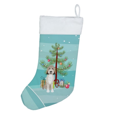 Doodle Tricolor #1 Christmas Christmas Stocking 13.5 in x 18 in