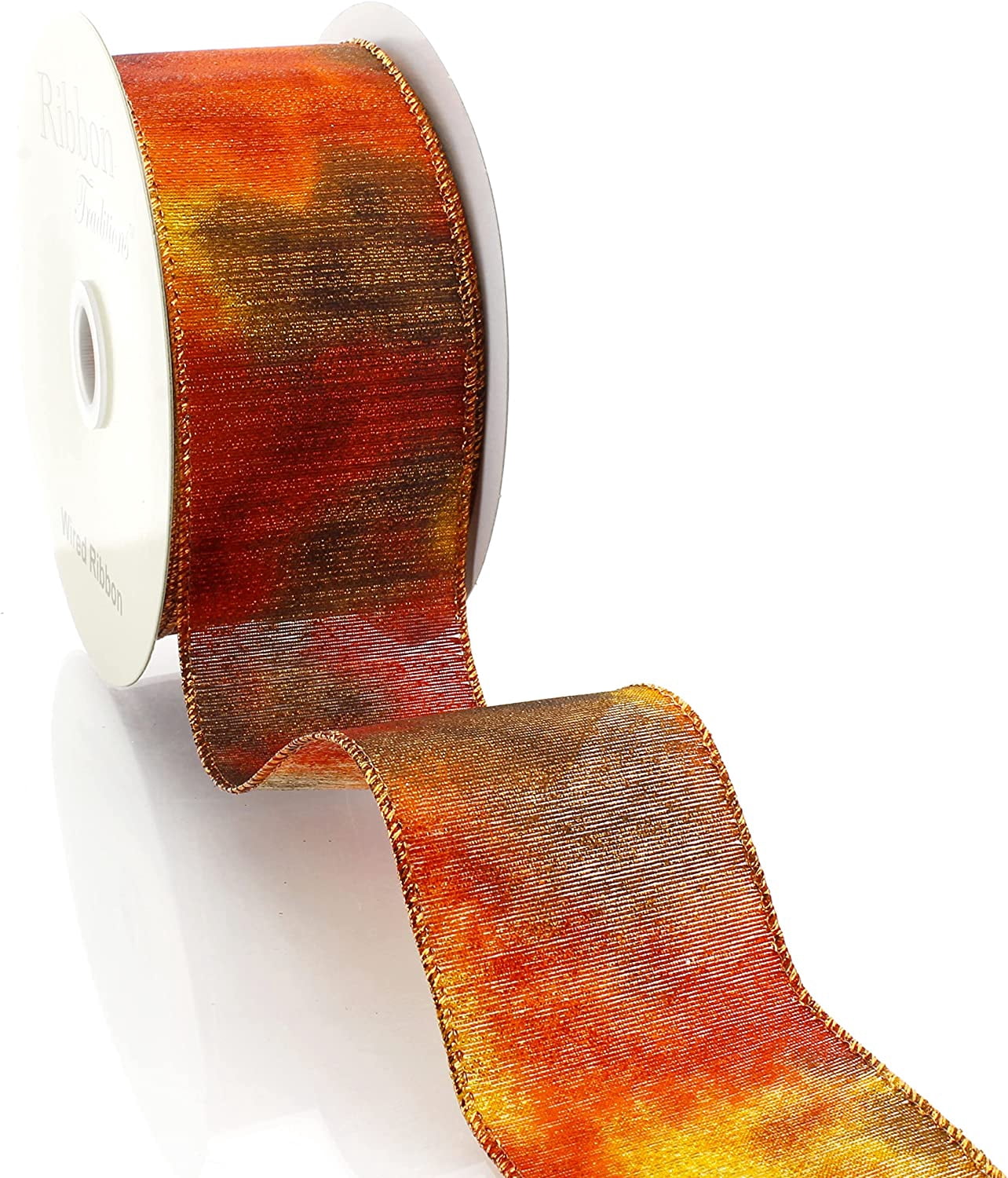 Ribbon Traditions 2 1/2" Wired Ribbon Fall Ombre Shimmer 25 Yards