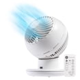 thumbnail image 2 of IRIS USA WOOZOO Oscillating Fan, Vortex Fan, DC Motor Quiet and Eco Friendly, 22 dB on Low, 6-in-1 Fan w/ Remote/ 8 Speed Settings, 2 of 8