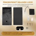 thumbnail image 4 of Biometric Fingerprint Lock Black Keyless Cabinet Lock Smart Drawer Locks Smart Drawer Locks Anti-Theft Door Lock, 4 of 8
