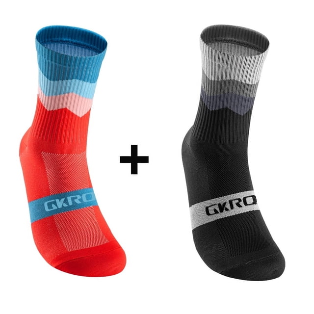 2 Paires de Chaussettes de Cyclisme Professionnelles Respirantes Chaussettes de Vélo de Route Hommes Femmes Sports de Plein Air Course e Compression Cyclisme pour Femmes 2 Paires K 39-46