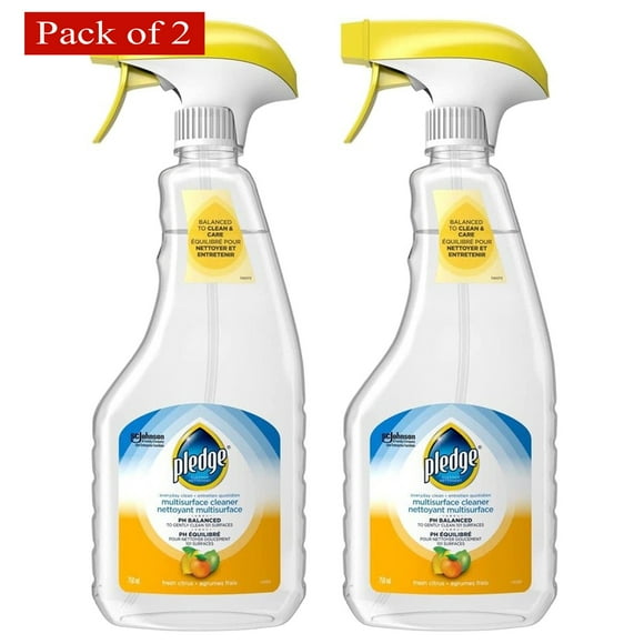 Pledge Everyday Clean Multi Surface Cleaner Fresh Citrus 750ml (Pack of 2)