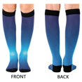 thumbnail image 2 of joogoo Blue Print Gradient Long Socks Women Men Knee High Sock, 2 of 8