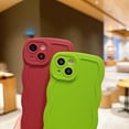 thumbnail image 6 of Compatible with iPhone 13 Case 6.1" 2021, Cute Kawaii Curly Wave Frame Shape Soft Silicone Shockproof Protective Phone Cover for Women Girls, Plum, 6 of 15