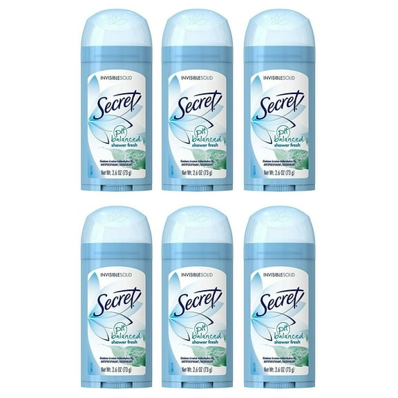 Secret Anti-Perspirant Deodorant Clear Gel, Classic Cocoa Butter Scent 2.6 oz (Pack of 6)