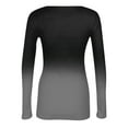 thumbnail image 6 of BDPORKAS Womens Long Sleeve Stretch Crewneck Ribbed T-Shirt Fitted Casual Basic Tops, 6 of 6