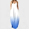 thumbnail image 2 of BLVB Maxi Dresses for Women Sleeveless V Neck Casual Summer Sundress Spaghetti Straps Cami Party Dress with Pockets, 2 of 5