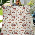 thumbnail image 5 of LHWEN Halloween Thanksgiving Flannel Blanket Decorative Fall Throw for Couch Sofa Bed Pumpkin and Maple Design Soft and Cozy Travel Blanket for Autumn Snuggling Machine Washable Blanket Perfect, 5 of 9