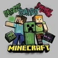 thumbnail image 2 of Girl's Minecraft Create Survive Explore Alex and Steve Graphic Tee Athletic Heather Large, 2 of 5