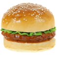 thumbnail image 2 of Realistic Burger Lifelike Simulation Fake Burger Bakery Display Food Photography Prop, 2 of 3