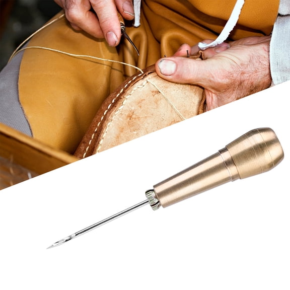 Craft Stuffing Fish Lock Copper Handle Sewing Awl Leather Shoe Repair Tool Kit for Crafting and DIY Projects, Copper Handle Sewing, Leather Sewing Tool, Handle Sewing Awl Antique Craft