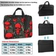 thumbnail image 2 of ZICANCN Laptop Case 15.6 inch, Red Dark Skull Work Shoulder Messenger Business Bag for Women and Men, 2 of 9